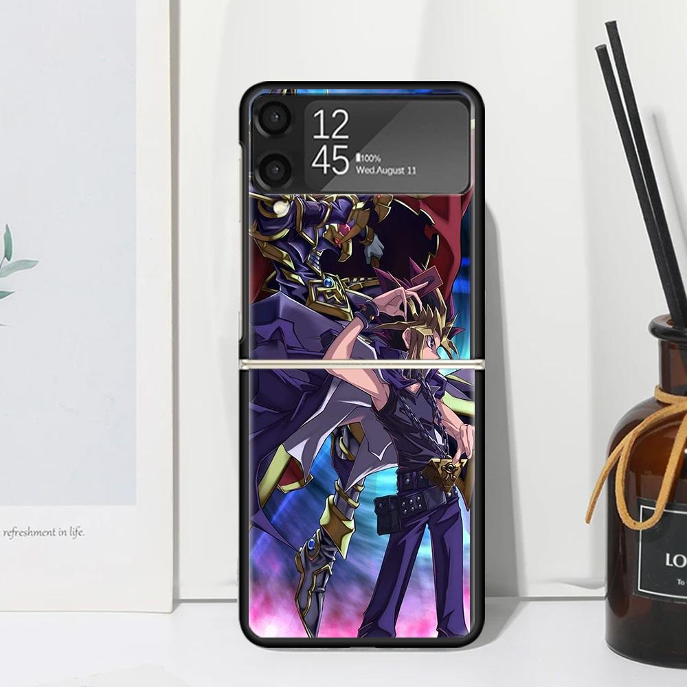 Чехол для телефона Yu-Gi-Oh для Samsung Galaxy Z Flip 7 6 5 4 3 5G Flip3 Flip4 Flip5 ZFlip6 ZFlip7 Черный Fundas Galaxy Z Flip