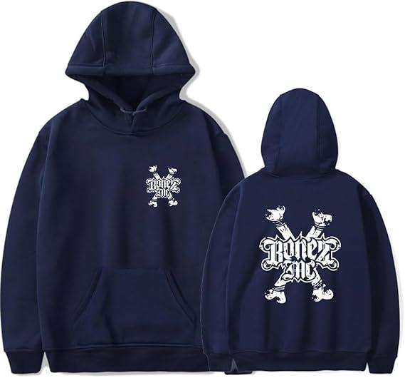 Мерч Bonez MC Логотип Унисекс Длинный рукав Повседневный Графический С капюшоном