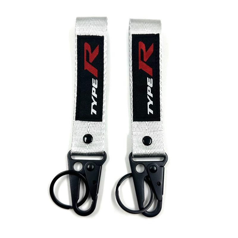 Embroidery Car Logo Key Rings Chain Keyring Keychain Gift For Honda Civic Type R FK8 Type S Auto Decoration Styling Accessories FL3