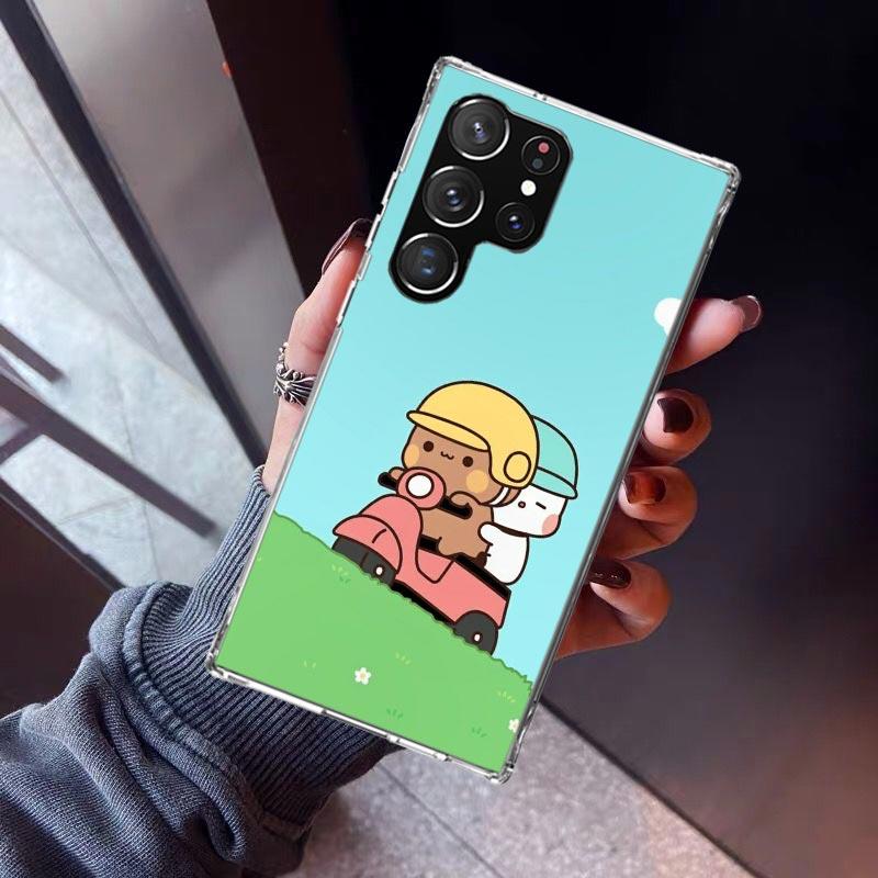 Bubu Dudu Cartoon Cute Phone Case For Samsung Galaxy S23 S24 S25 Edge S26 Ultra S22 + S21 Plus S20 FE Cover Silicone Print Shell