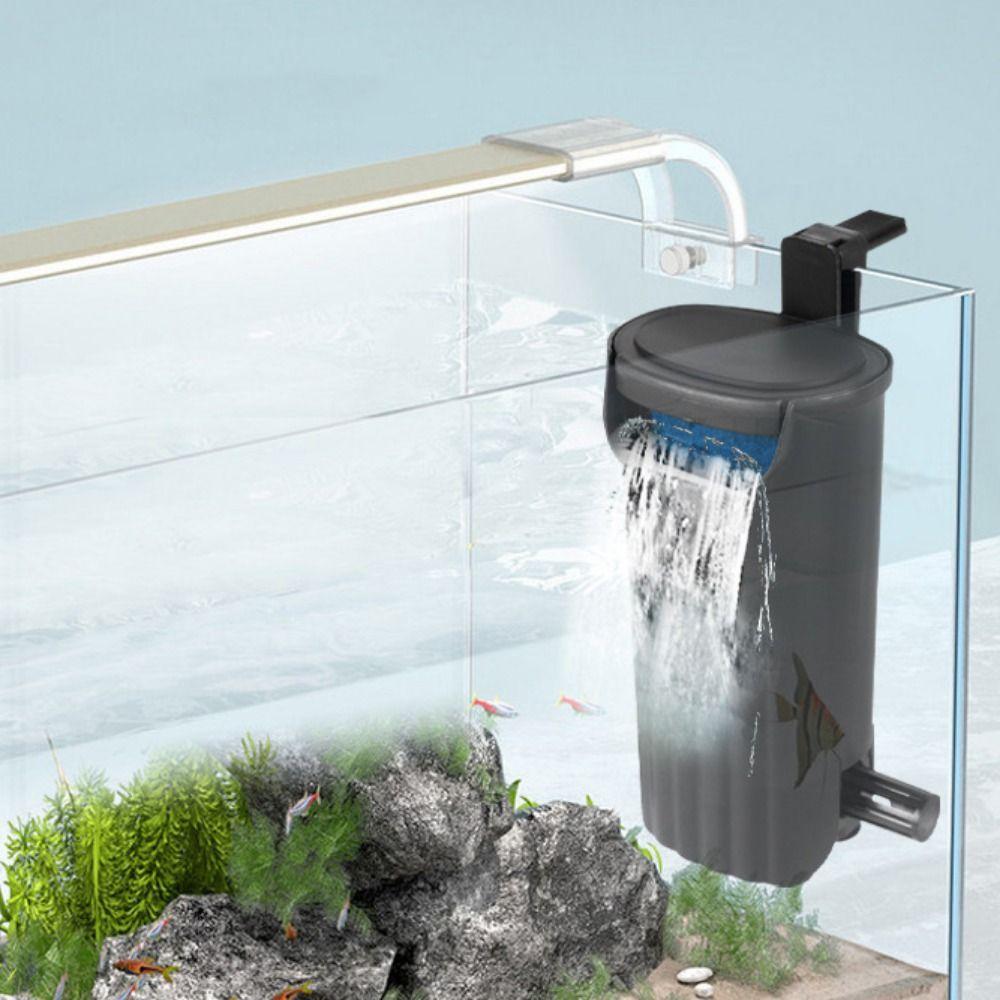 Фильтр для черепахового аквариума с низким уровнем воды, мелкий подвесной фильтр для водопада для небольшого аквариума