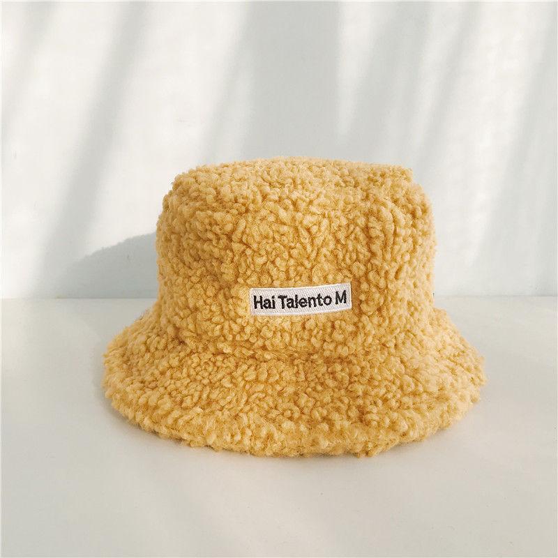 Faux Fur Winter Bucket Hat Women Korean Thickened Warm Wool Hats Bob LADY Panama Outdoor Hiking Fisherman Hat