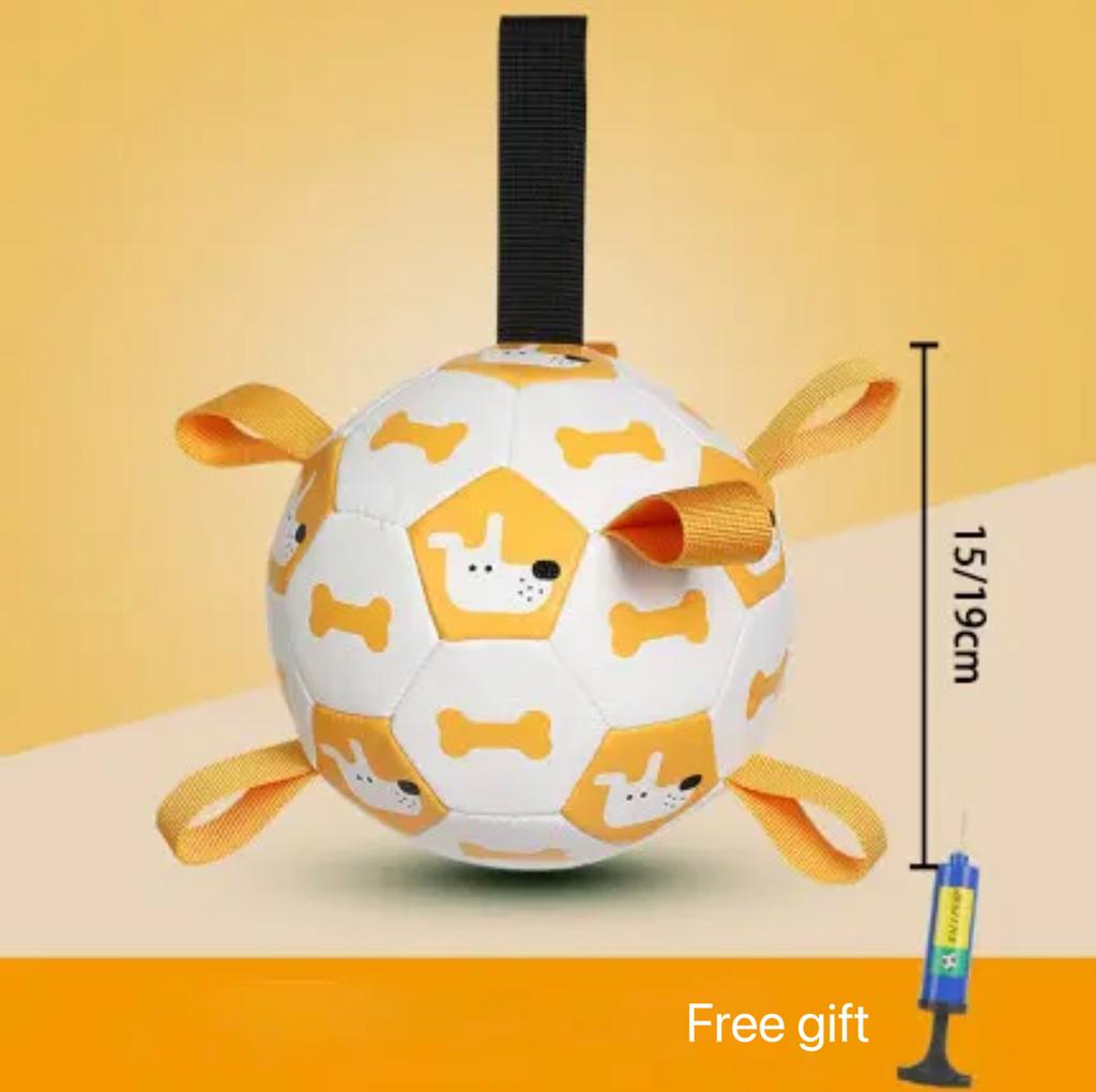 Pet Soccer Ball Interactive Football Dog Outdoor Training Balls Sporty Fetching Ball Durable Outside Dog Bite-resistant Balls