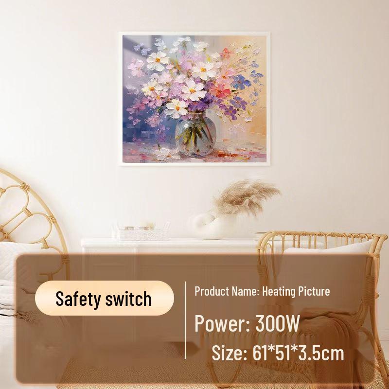 Графеновый Углеродный Кристаллический Настенный Электрический Обогреватель: Энергосберегающий радиатор в стиле фрески