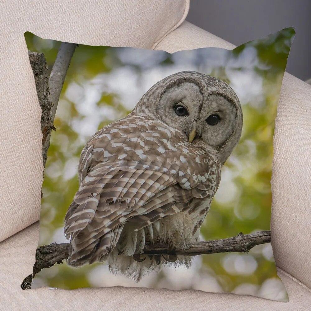 Наволочка с милыми животными, дикая сова, декоративная наволочка для дивана, домашняя детская комната