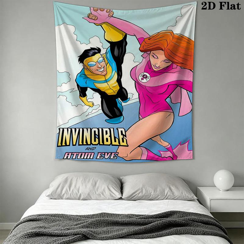 Invincible & Atom Eve Pattern Home Decor Tapestry, Wall Hanging, Decorative RV Wall Cloth.SGT0917091