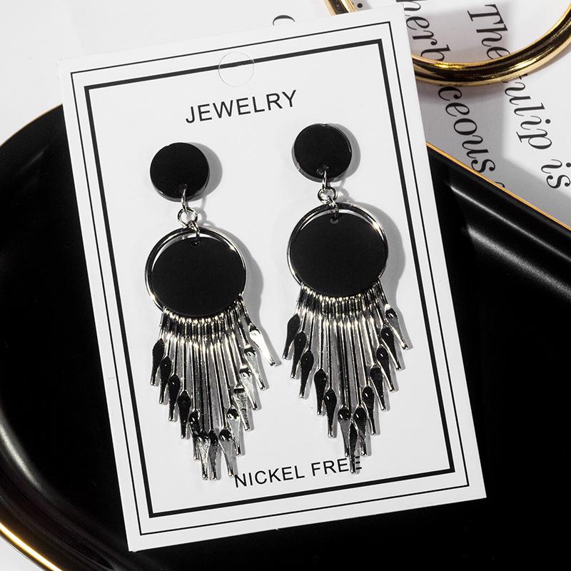 Exaggerated Punk Style Long Fringed Earrings, Fashionable And Thin Earrings Earrings.