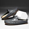 Half Shoes for Men Mules Luxury Designer Man Slides Slip on Flats Men Driving Shoes Leather Semi-Drag Loafers Slippers Hombres