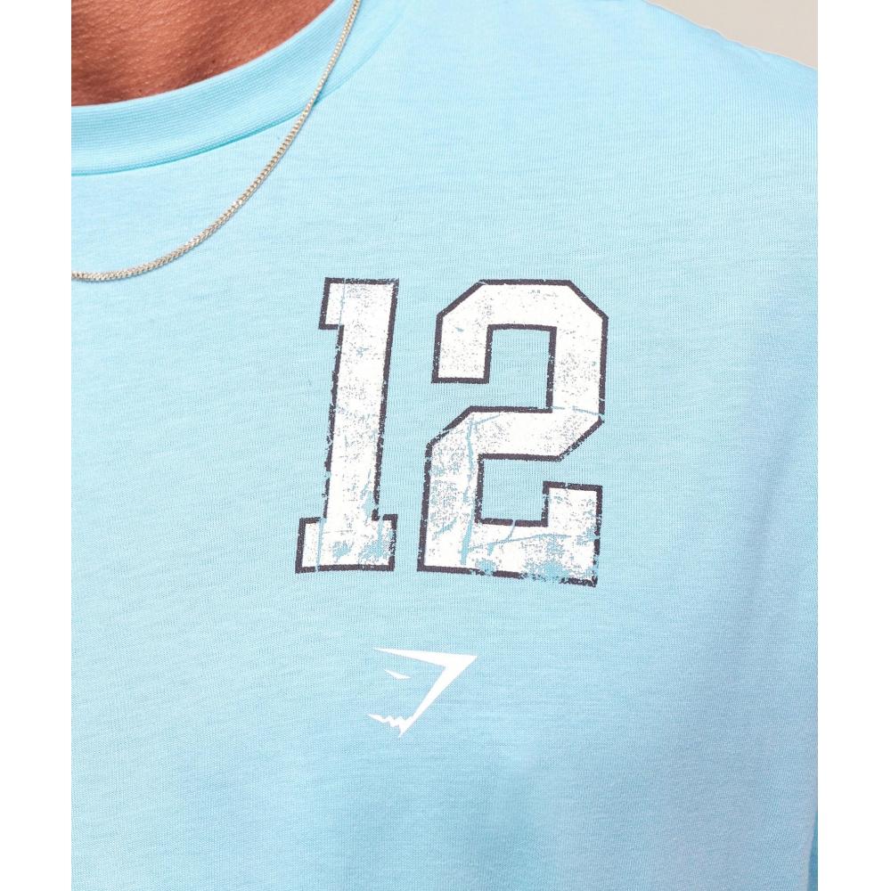 Gymshark Кампус футболка спортивная светло-голубая A4b2j Udr6