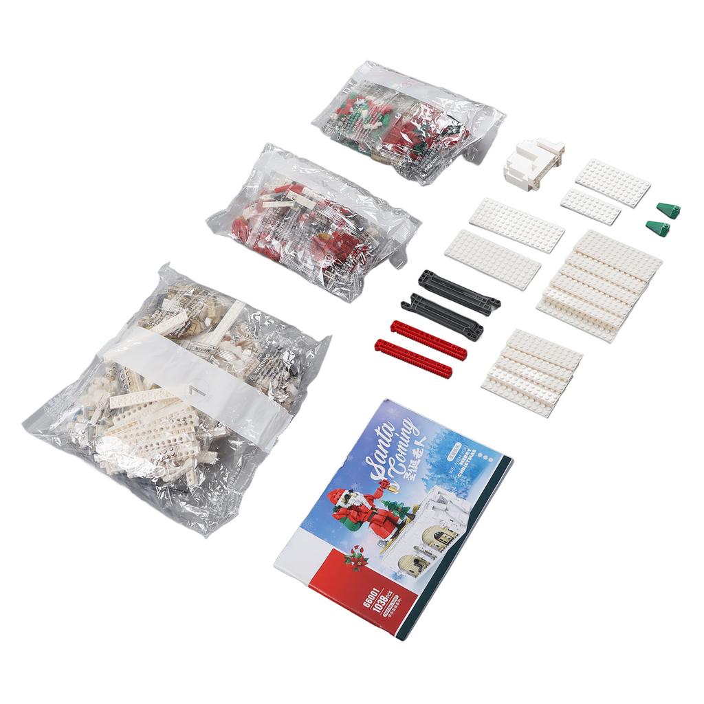 1038PCS Санта Строительные блоки набор образовательный рождественский тематический строительный набор для детей старше 6 лет