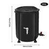 200L Rain Water Recovery Storage Tank Garden Irrigation Water Bucket Collapsible Rain Barrel Rainwater Collection Container