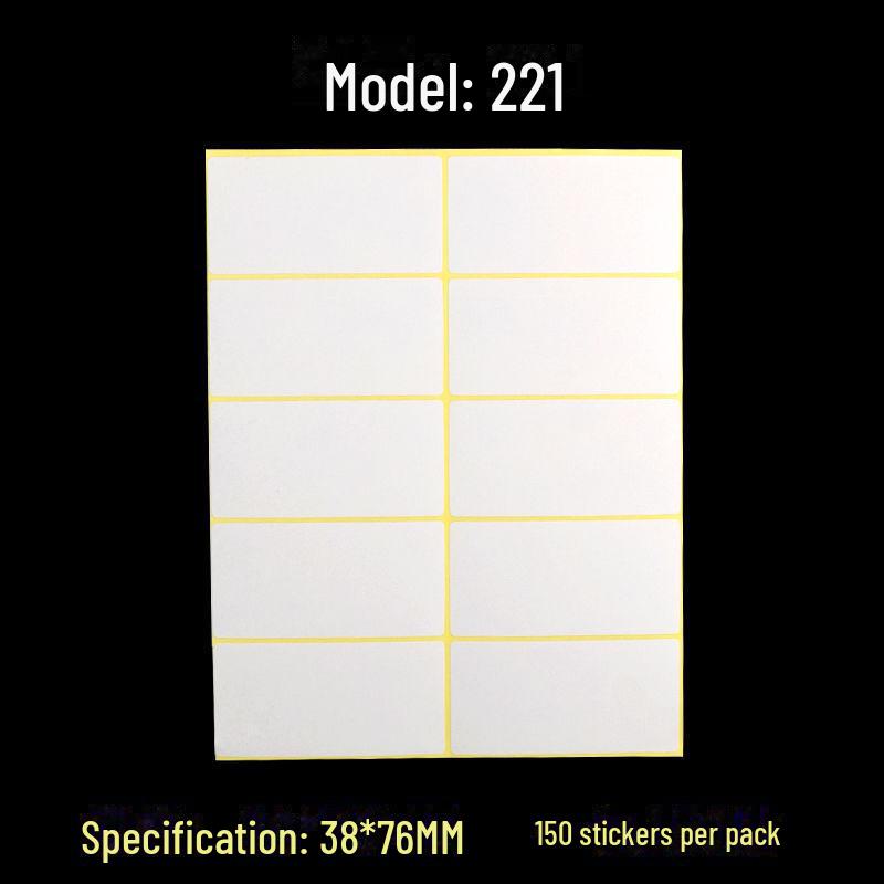 A5 Self-Adhesive Blank White Stickers for Printing and Handwriting Labels