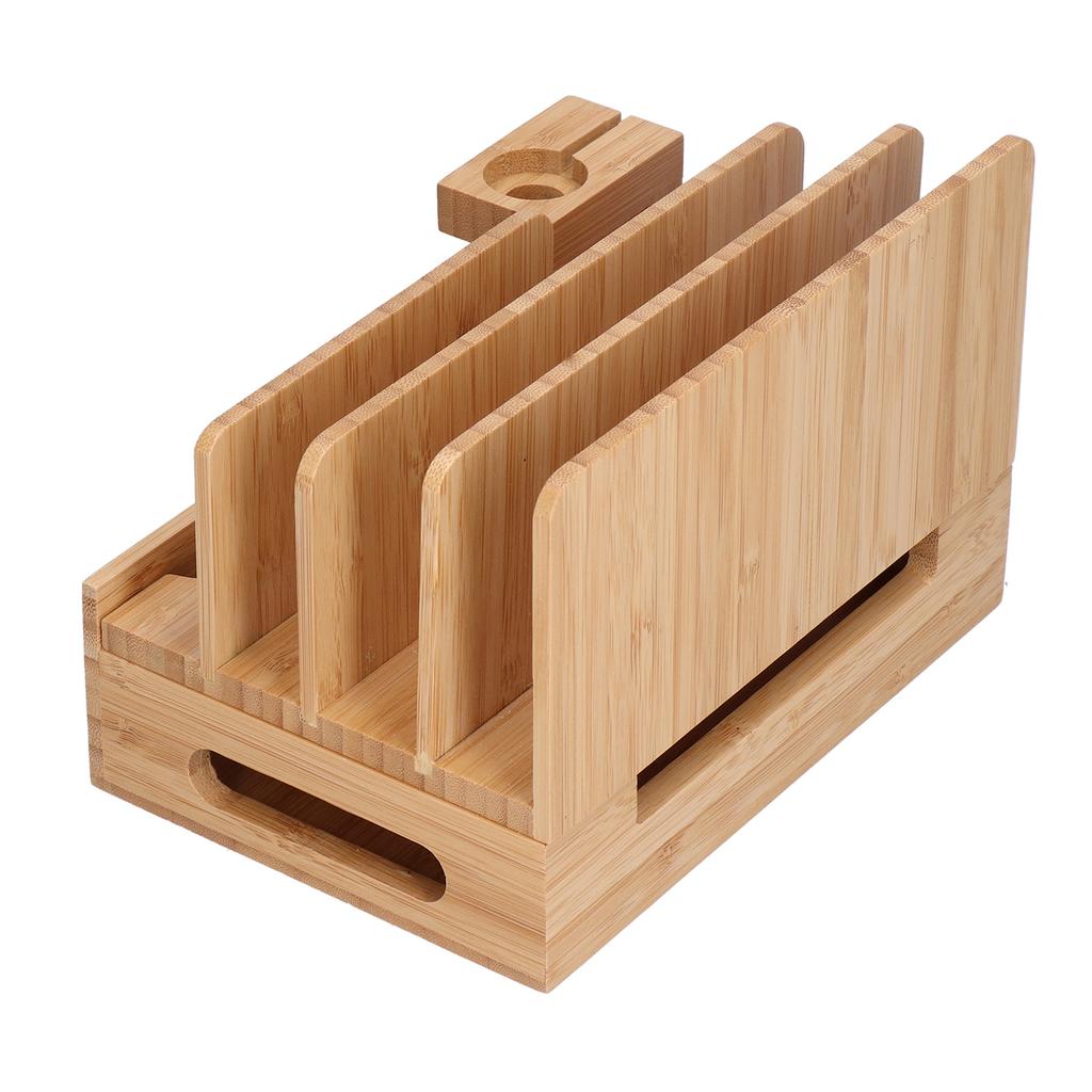 Бамбуковая зарядная станция для сотовых телефонов, деревянная зарядная станция, органайзер с USB-зарядным устройством, горшок для