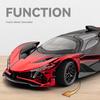 Simulation 1/24 Apollo EVO Plating Alloy Car  Sound and Light Children's Toy Car  Sports Car Model Collection Ornament Gift