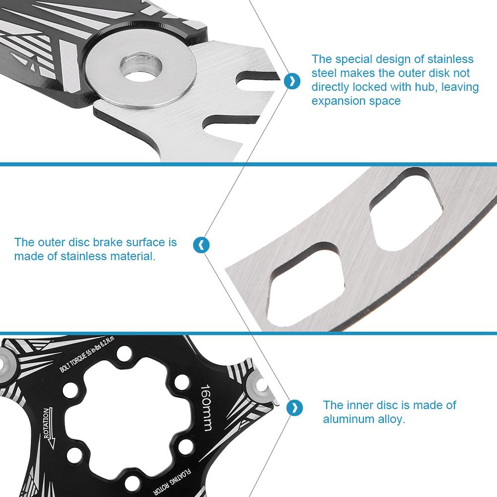 Quality Metal Mountain Bike   160mm Five Nail Disc Brake   Brake Pad Disk
