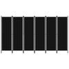 VidaXL Room Divider 6 Panels Black 300x180 Cm
