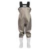 "High-End Waterproof Kids' Wading Pants with Attached Rain Boots for Fishing and Water Play"
