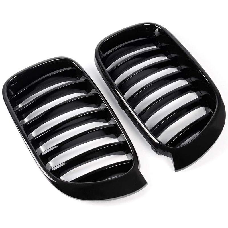 Передняя спортивная решетка для почек автомобиля, матовая глянцевая решетка для BMW X3 F25 X4 F26 14-17, сменный гоночный бампер с одной линией