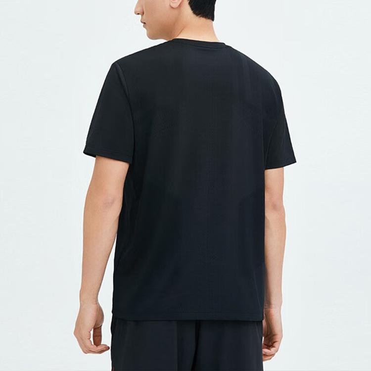 Anta Футболка с коротким рукавом и логотипом Training Series, мужская, базовая, черная, 152337146-2