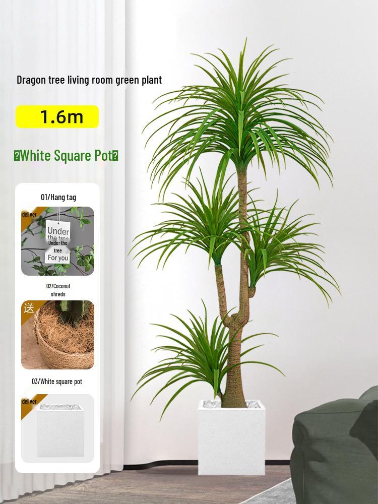 Dragon Blood Tree - Large Indoor Faux Plant for Living Room Decor