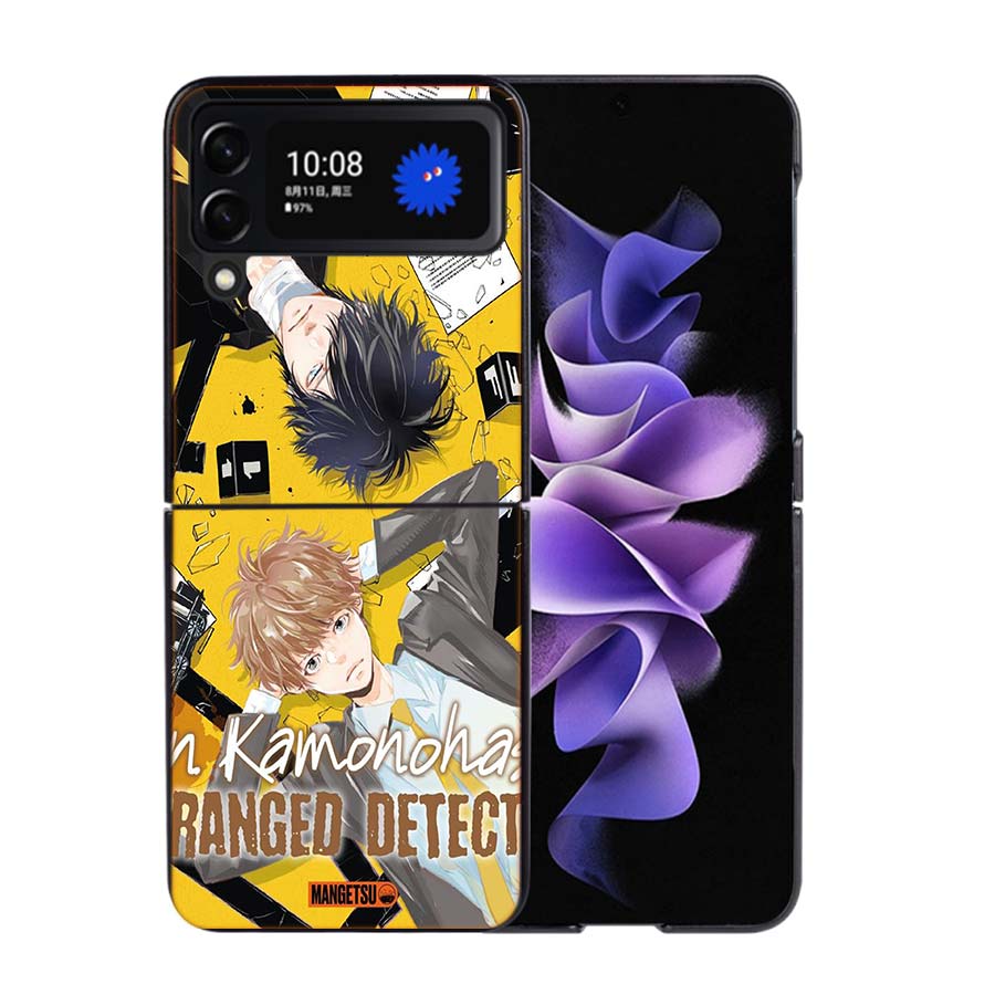Kamonohashi Ron Phone Case For Samsung Z Flip 7 6 5G Galaxy Z Flip4 Z Flip5 Z Flip3 Coque Black Hard PC Shell Protective Cover