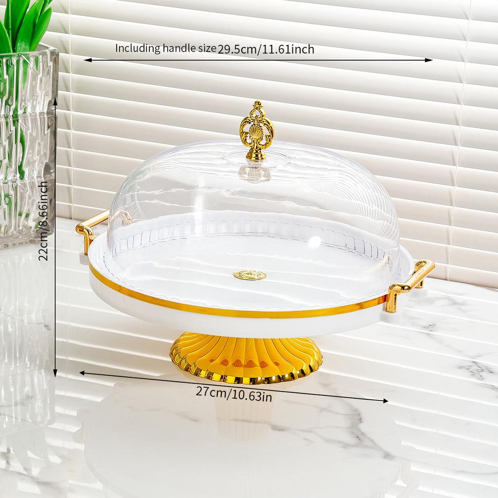 Tall Cake Tray with Lid Dessert Table Display Rack Fruit Tray Transparent Plastic Buffet Bread Dessert Platter