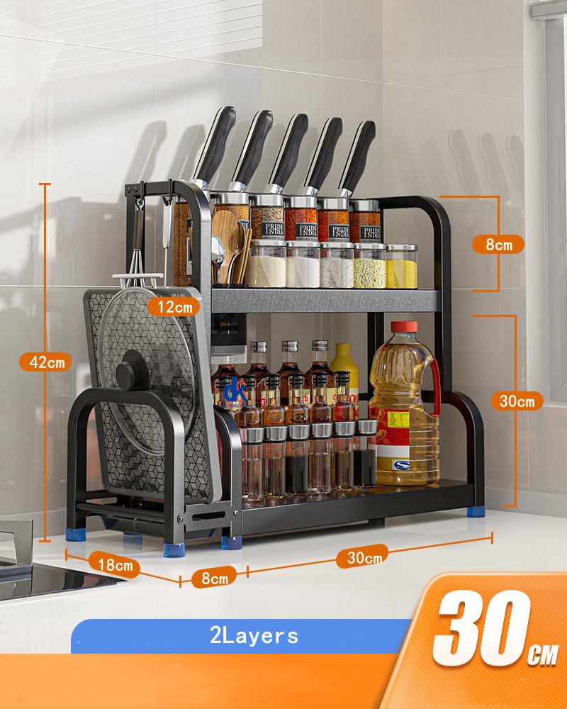 2 слоя 3 слоя Нержавеющая сталь кухонная стойка для хранения палочек для еды приправы полка органайзер нож банка бытовые принадлежности