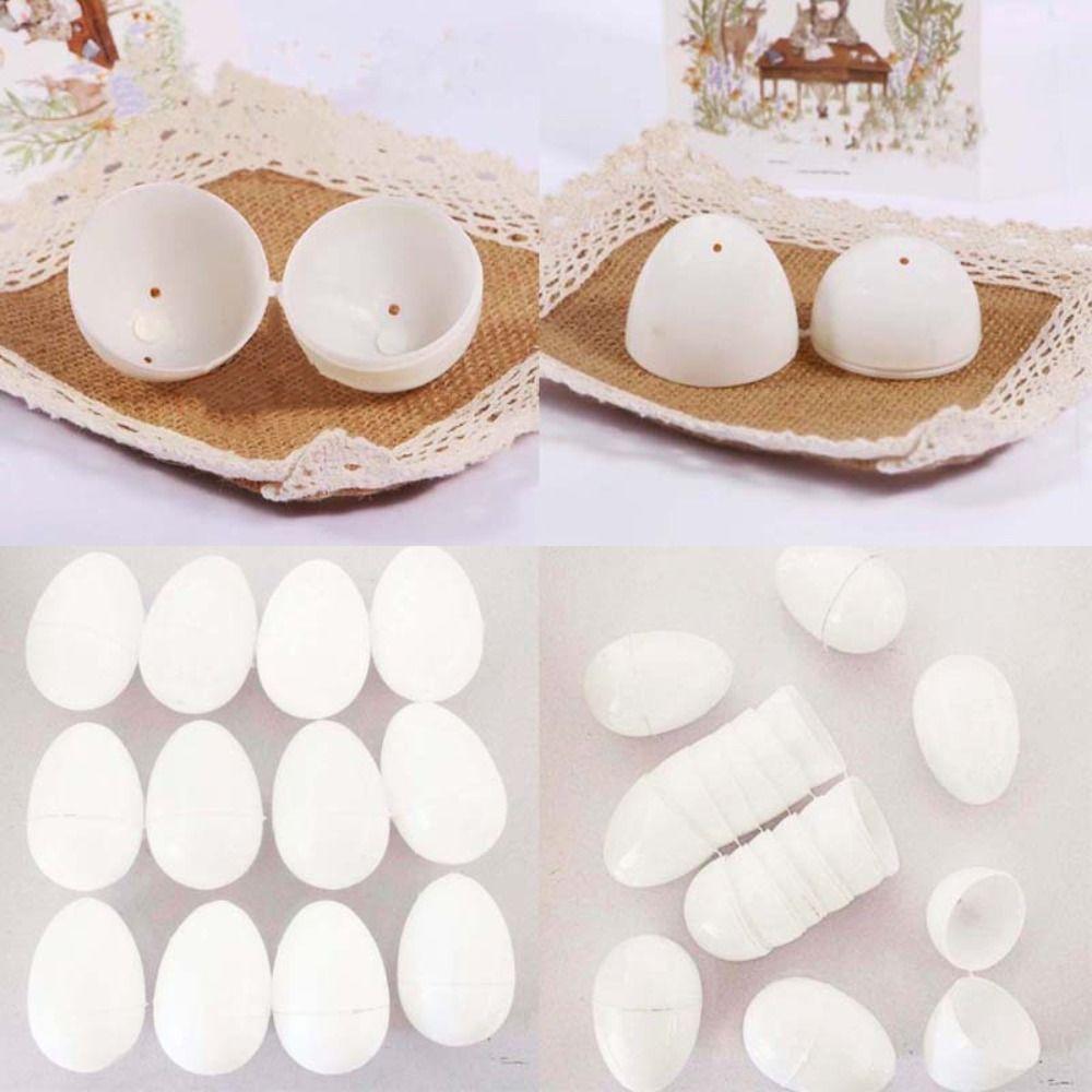 12 шт/24 шт Пластиковые заполняемые яйца Игрушки Аксессуары для вечеринки Декор Пасхальные яйца Пасхальная охота за яйцами,