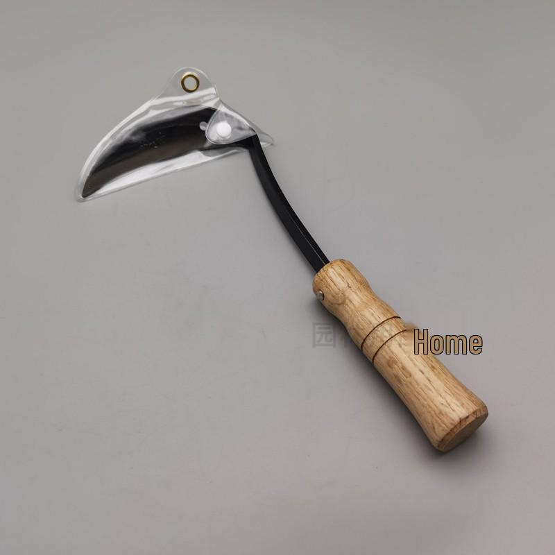 Japanese Stainless Steel Long Neck Bent Handle Weeding Sickle - Ideal for Cutting Leeks, Vegetables, and Gardening Tasks