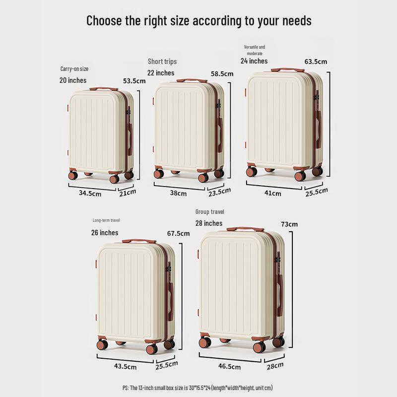 2025 New Cabin Size Luggage: Trolley Case with Combo Lock for Women, Men, and Kids