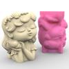 Conch Girl Flower  Silicone Mold Concrete Candlestick Resin Mould  Succulent Planter Molds Craft Home Decorations