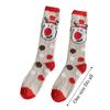 Long Christmas Stocking Snowflake Elk XmasTree Thicken Floor Socks Sleeping Stockings  For Women