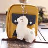 Cute Cartoon Alpaca Plush Toy Mini Fluffy Lamb Doll Keychain For Bags