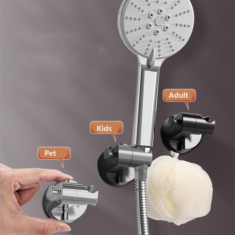 Self-adhesive Shower Head Stand Bracket with Hook Shower Fixed Base Home