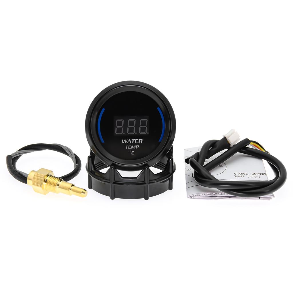 ℉ и ℃ цифровой круглый датчик температуры воды 52 мм измеритель температуры воды с датчиком температуры 1/8NPT для автомобиля грузовика внедорожника 12 В