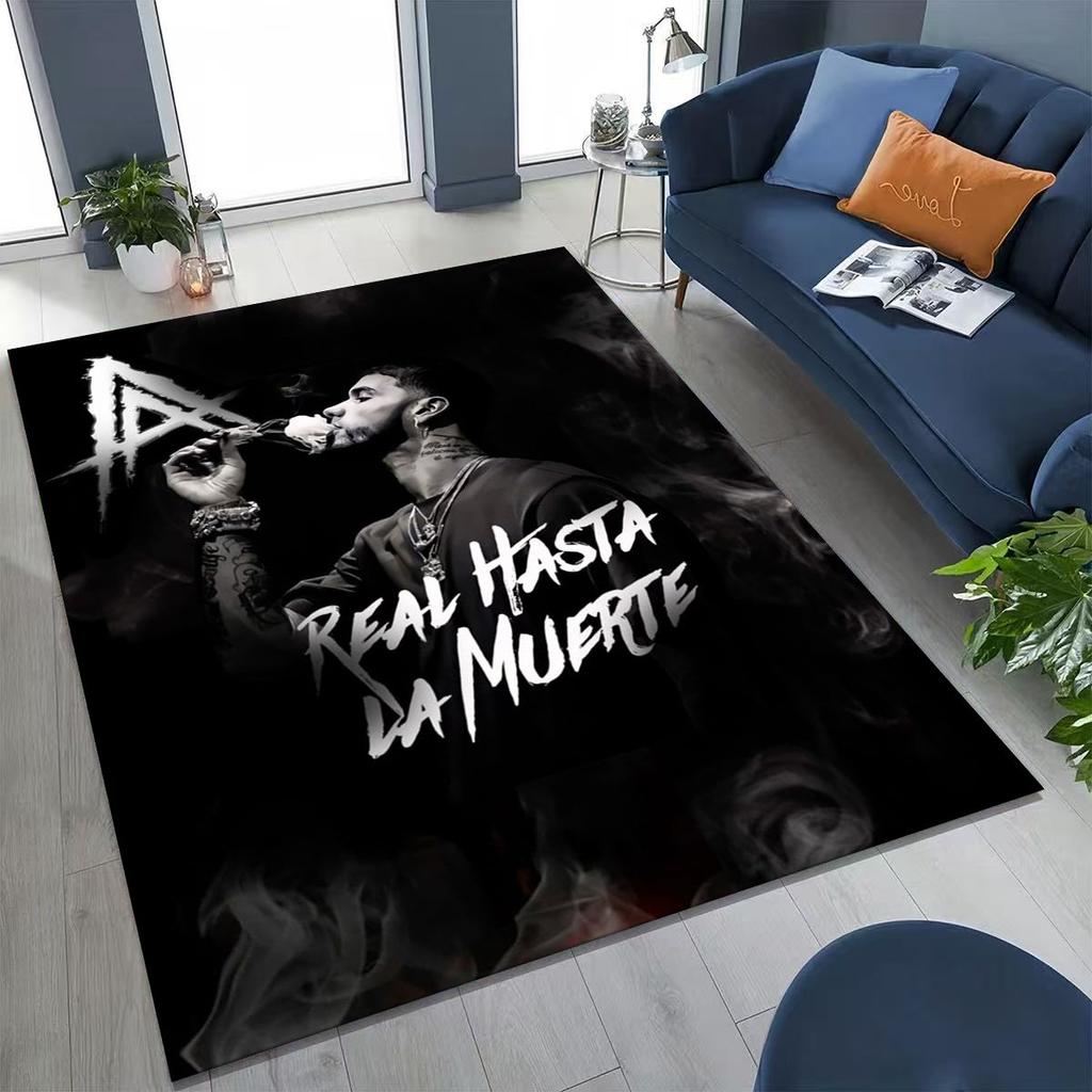 Anuel AA Хип-хоп Рэпер Певец Ковер для Спальни Гостиной Дивана Домашний Придверный Коврик Декор, Большой Детский Игровой Нескользящий Напольный Коврик Подарок