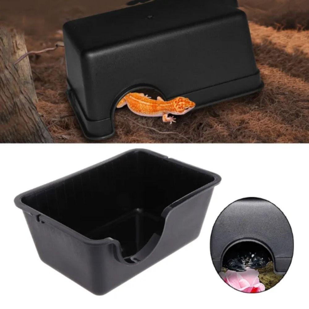 Plastic Snake Shelter House Rectangle Reptile Caves Small Animal Hideaway Reptile Hide Box  Lizards