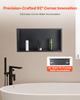 VEVOR Shower Niche, 33.0 x 63.5 x 10.2 cm Recessed Wall Niche, Heavy-duty Stainless Steel Modern Soap & Shampoo Storage Organizer