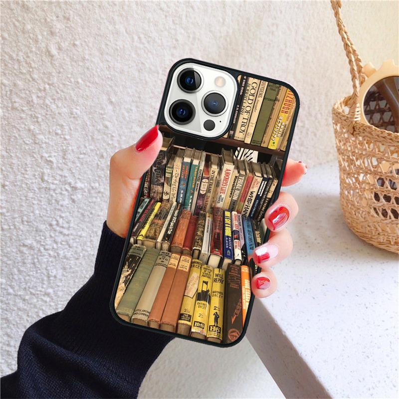 Винтажная Книжная Библиотека Полка для Книг Чехол для Телефона для iPhone 17 Air 16 15 14 12 13 PLUS 11 PRO MAX Чехол Fundas Оболочка