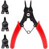 LeTradeJP Snap Ring Pliers, Set of 4, Multi-Angle Retaining Ring Pliers for Internal and External Circular Rings, Shaft and Hole Use, 3 Replacement He