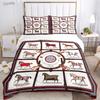 Fashion Ethnic Frame Horse Duvet Cover Comforter Bedding Set Soft Quilt Cover and Pillowcases for Teens Single/Double/Queen/King