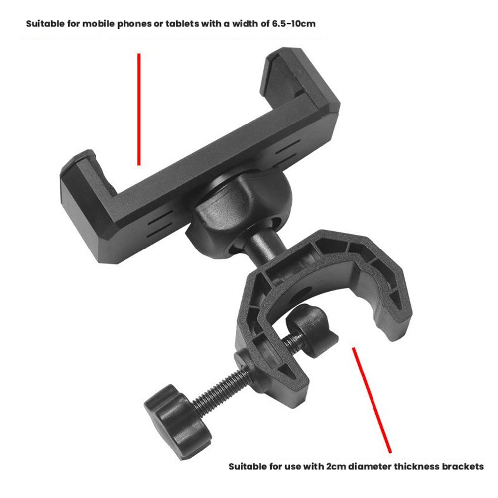 Plastic Phone Holder 360 Degree Rotating Tablet Clip Rack Microphone Stand 6.5-18cm Phones