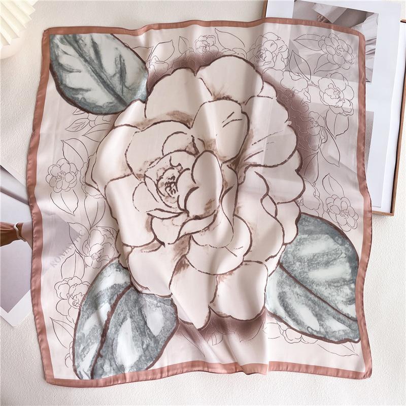 70 * 70cm New Silk Small Square Scarf For Women'S Neck Protection Professional Scarf Versatile Hair Tie Headscarf Scarf