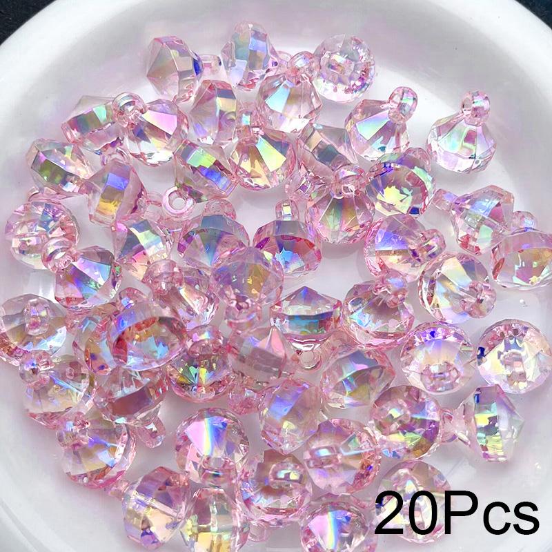 20 шт., цветные хрустальные бусины, граненые шарики, аксессуары, ювелирные изделия