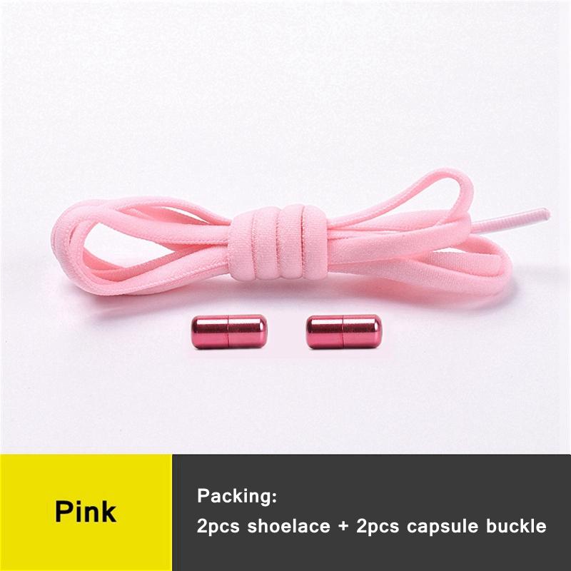 NO.8 No Tie Shoelaces Elastic Semicircle Shoe Laces for Kids and Adult Metal Lock Sneakers Shoelace Boot Lazy Laces Shoe Strings