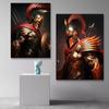 Греческая мифология Бог Арес печать плакатов для гостиной домашний декор миф герой шлем и доспехи холст картина настенное искусство Куадрос без рамки