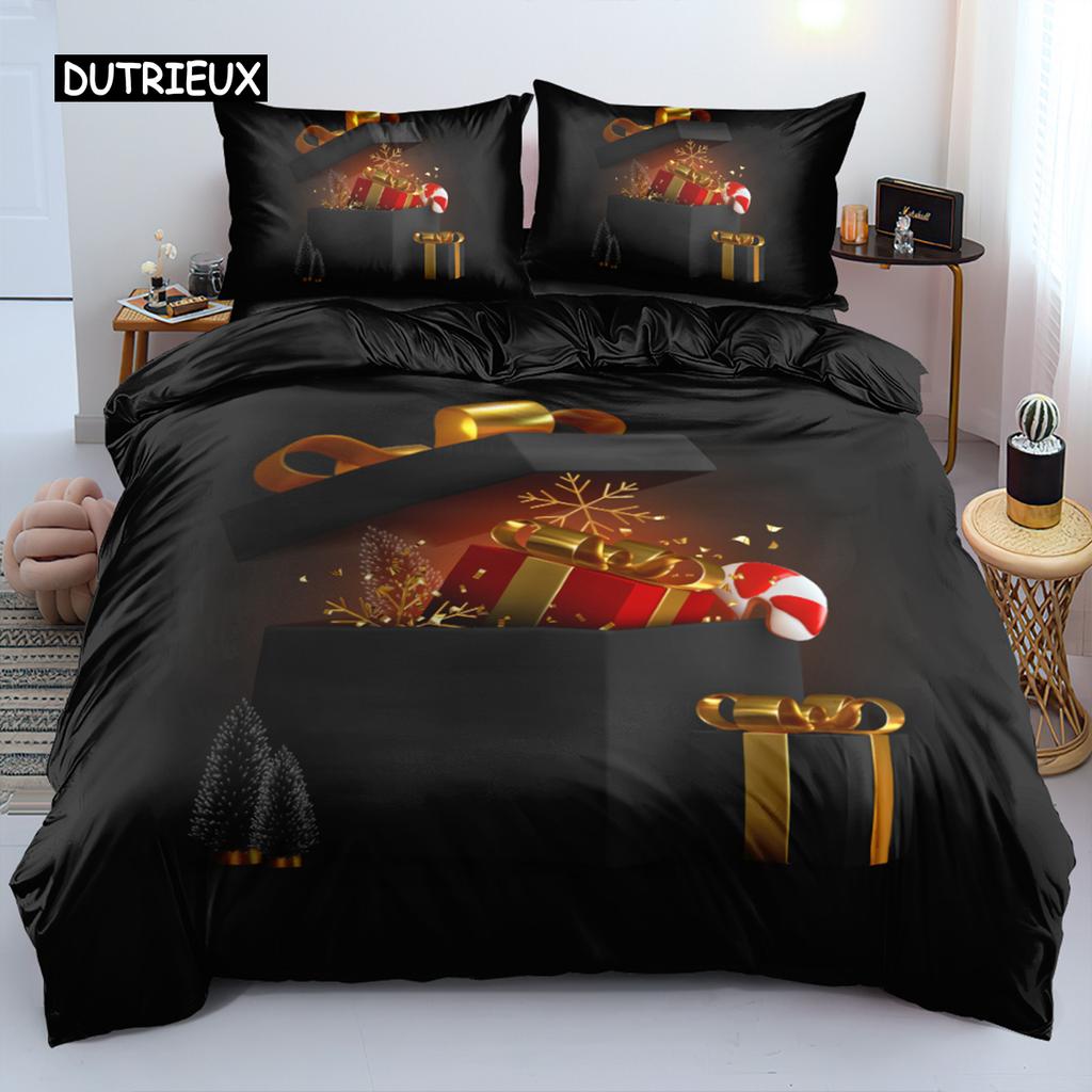 3D Floral Bedding Set Duvet/Quilt/Comforter Cover Sets Flower Bed Linen Merry Christmas Design Custom King Queen Full Size