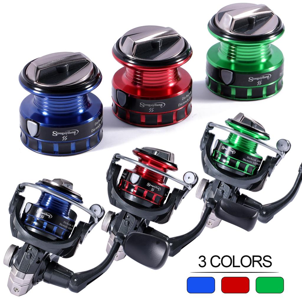 SOUGAYILANG Спиннинговая рыболовная катушка, передаточное число 5,2:1, 5BB, легкая, ультрагладкая, катушка для морской рыбалки, Макс. драге, 3 кг