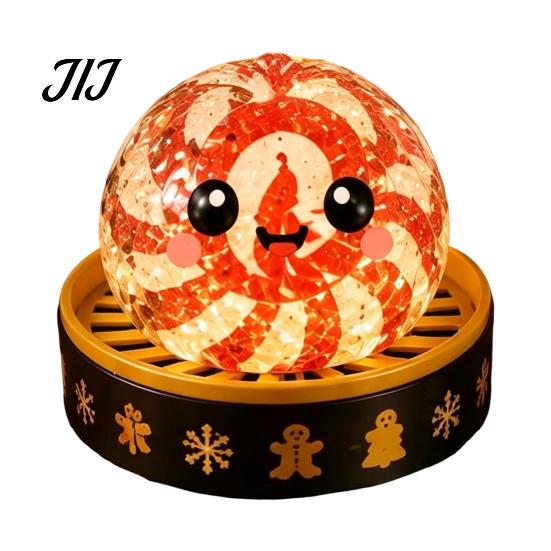 Soft Anxiety Relief Tools 1/5Pcs Christmas Dumpling Stress Toy, LED Glowing Squeeze Toy with Reduction Gadget Steamer, Santa Snowman Reindeer