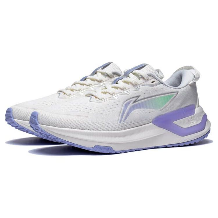 Li Ning Yue Ying 3.0 удобные простые амортизирующие нескользящие износостойкие дышащие низкие кроссовки для бега женские кроссовки белые ARHT020-1